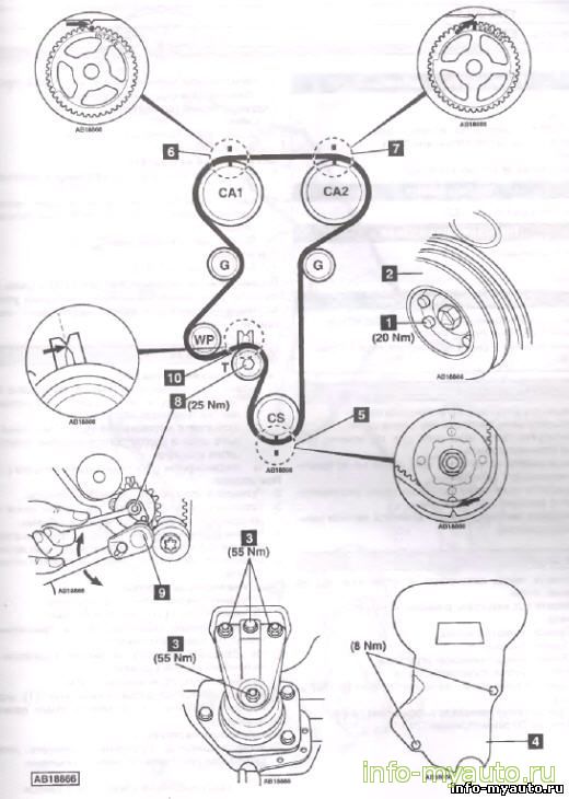 Замена ГРМ CHEVROLET Nubira, Lacetti 1,8 Двигатель T18SED