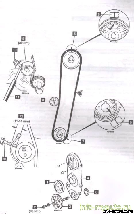 Замена ГРМ Daihatsu Mira, Cuore (L501), Move Двигатель ED-10, ED-20