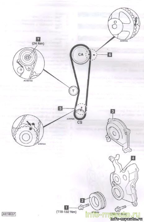Замена ГРМ Mitsubishi Spacestar 1,3 - 1,6 Двигатель 4G13, 4G18