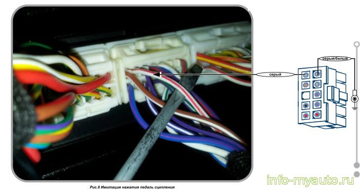 Подключение имитации нажатия педали сцепления