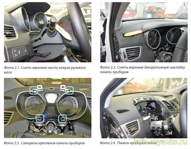 Разбираем панель Элантра